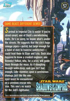 1996 Topps Star Wars Shadows of the Empire #57 Same Beast, Different Sewer Back