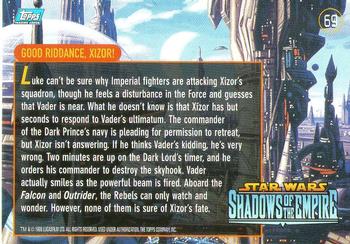 1996 Topps Star Wars Shadows of the Empire #69 Good Riddance, Xizor! Back