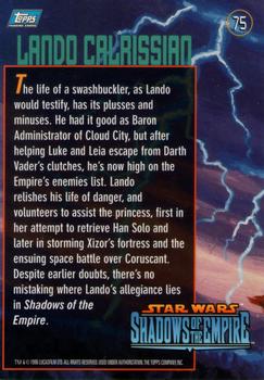 1996 Topps Star Wars Shadows of the Empire #75 Lando Calrissian Back