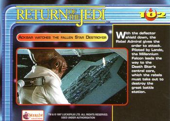 1997 Merlin Star Wars Special Edition #102 Millennium Falcon/Int. Death Star Back
