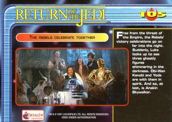 1997 Merlin Star Wars Special Edition #105 Anakin, Ben and Yoda Back