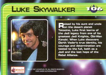 1997 Merlin Star Wars Special Edition #106 Luke Skywalker Back