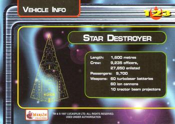1997 Merlin Star Wars Special Edition #123 Star Destroyer Back