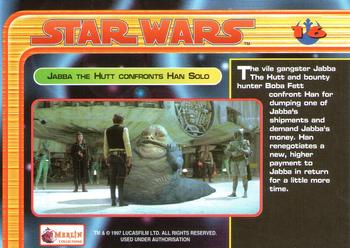 1997 Merlin Star Wars Special Edition #16 Han Solo with Jabba The Hutt Back
