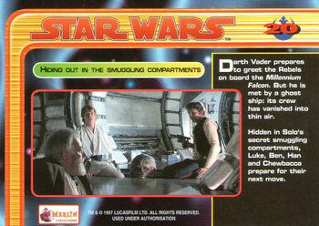 1997 Merlin Star Wars Special Edition #20 Death Star Docking Bay Back