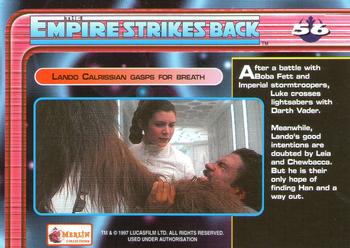 1997 Merlin Star Wars Special Edition #56 Luke and Darth Vader duel Back