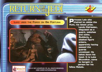 1997 Merlin Star Wars Special Edition #77 Luke with Bib Fortuna Back