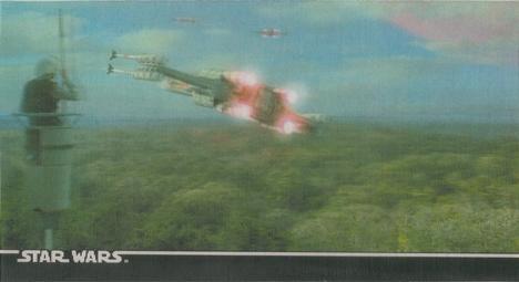 1997 Topps Widevision The Star Wars Trilogy Special Edition #1 3-D X-Wings Departing Front