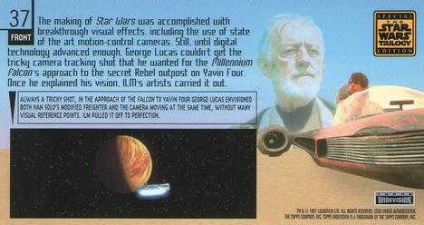 1997 Topps Widevision The Star Wars Trilogy Special Edition #37 Falcon Near Yavin Back