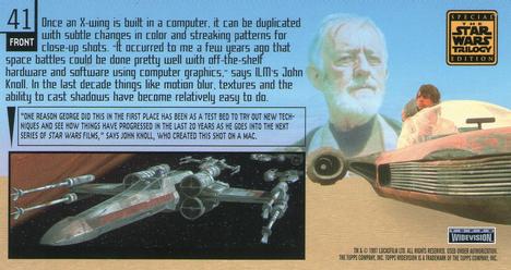 1997 Topps Widevision The Star Wars Trilogy Special Edition #41 X-Wing Close Up Back