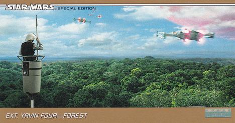 1997 Topps Widevision The Star Wars Trilogy Special Edition #39 Yavin IV Forest Front