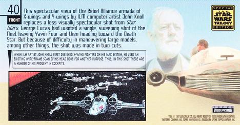 1997 Topps Widevision The Star Wars Trilogy Special Edition #40 X-Wing Fleet Back