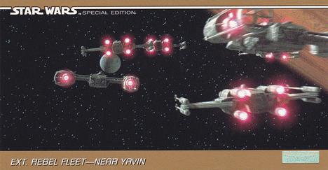 1997 Topps Widevision The Star Wars Trilogy Special Edition #42 Fleet Approaches Death Star Front