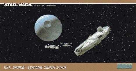 1997 Topps Widevision The Star Wars Trilogy Special Edition #59 Leaving the Death Star Behind Front