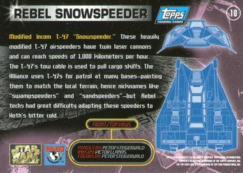 1997 Topps Star Wars Vehicles #10 Rebel Snowspeeder Back