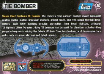 1997 Topps Star Wars Vehicles #36 TIE Bomber Back