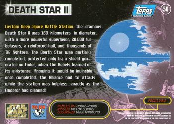 1997 Topps Star Wars Vehicles #50 Death Star II Back