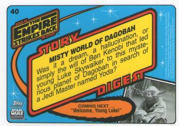 1999 Topps Chrome Archives Star Wars #40 Misty World Of Dagobah Back