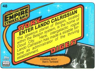 1999 Topps Chrome Archives Star Wars #48 Enter Lando Calrissian Back