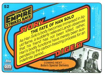 1999 Topps Chrome Archives Star Wars #52 The Fate Of Han Solo Back