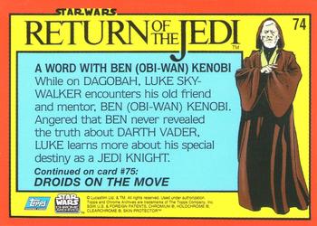 1999 Topps Chrome Archives Star Wars #74 A Word With Ben (Obi-Wan) Kenobi Back