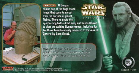 1999 Topps Widevision Star Wars: Episode I Series 2 #20 Atop the Stone Head Back