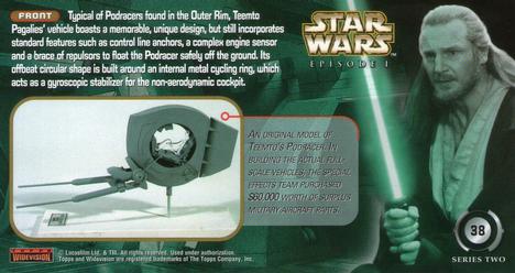 1999 Topps Widevision Star Wars: Episode I Series 2 #38 Teemto Gears Up Back