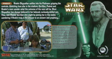 1999 Topps Widevision Star Wars: Episode I Series 2 #44 Anakin's Challenge Back