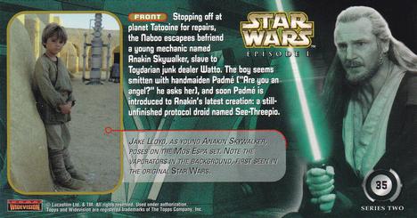 1999 Topps Widevision Star Wars: Episode I Series 2 #35 Encountering Anakin Back