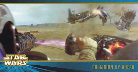 1999 Topps Widevision Star Wars: Episode I Series 2 #49 Collision Up Ahead Front