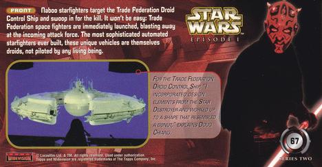 1999 Topps Widevision Star Wars: Episode I Series 2 #67 Releasing The Droid Starfighters Back