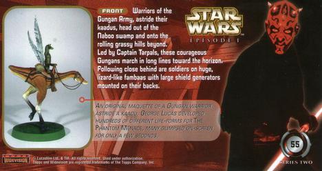 1999 Topps Widevision Star Wars: Episode I Series 2 #55 The Mighty Gungan Army Back