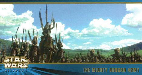 1999 Topps Widevision Star Wars: Episode I Series 2 #55 The Mighty Gungan Army Front