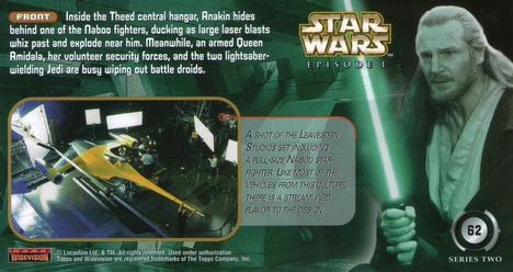 1999 Topps Widevision Star Wars: Episode I Series 2 #62 Inside the Theed Central Hangar Back