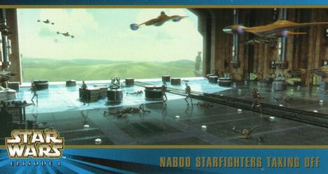 1999 Topps Widevision Star Wars: Episode I Series 2 #64 Naboo Starfighters Taking Off Front