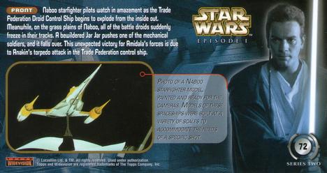 1999 Topps Widevision Star Wars: Episode I Series 2 #72 Immobilizing the Enemy Back