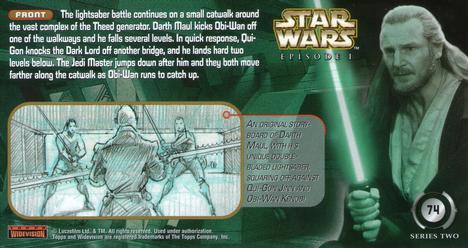 1999 Topps Widevision Star Wars: Episode I Series 2 #74 Fierce Combatants Back