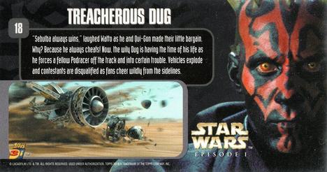 2000 Topps 3Di Star Wars: Episode I #18 Treacherous Dug Back