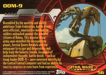 2001 Topps Star Wars Evolution #56 OOM-9 Back