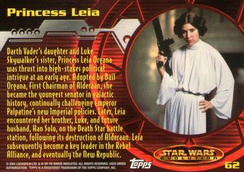 2001 Topps Star Wars Evolution #62 Princess Leia Back