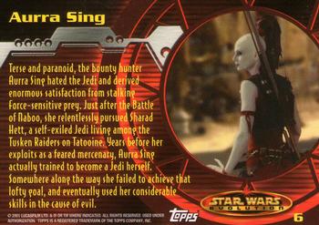 2001 Topps Star Wars Evolution #6 Aurra Sing Back