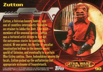 2001 Topps Star Wars Evolution #90 Zutton Back
