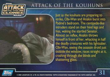2002 Topps Star Wars: Attack of the Clones #31 Attack Of The Kouhuns Back