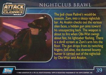 2002 Topps Star Wars: Attack of the Clones #39 Nightclub Brawl Back