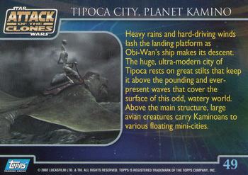 2002 Topps Star Wars: Attack of the Clones #49 Tipoca City, Planet Kamino Back
