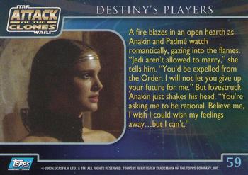 2002 Topps Star Wars: Attack of the Clones #59 Destiny's Players Back