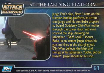 2002 Topps Star Wars: Attack of the Clones #61 At The Landing Platform Back