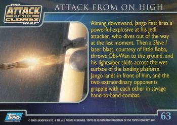 2002 Topps Star Wars: Attack of the Clones #63 Attack From On High Back