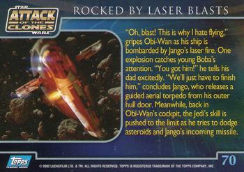 2002 Topps Star Wars: Attack of the Clones #70 Rocked By Laser Blasts Back