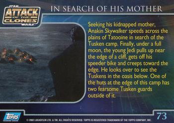 2002 Topps Star Wars: Attack of the Clones #73 In Search Of His Mother Back
